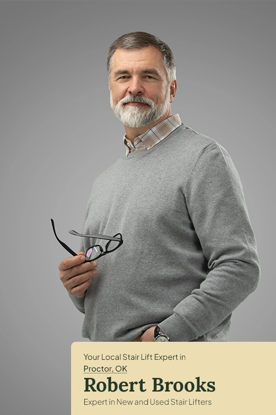 Portrait of Robert Brooks, StairLifter USA consultant in Proctor